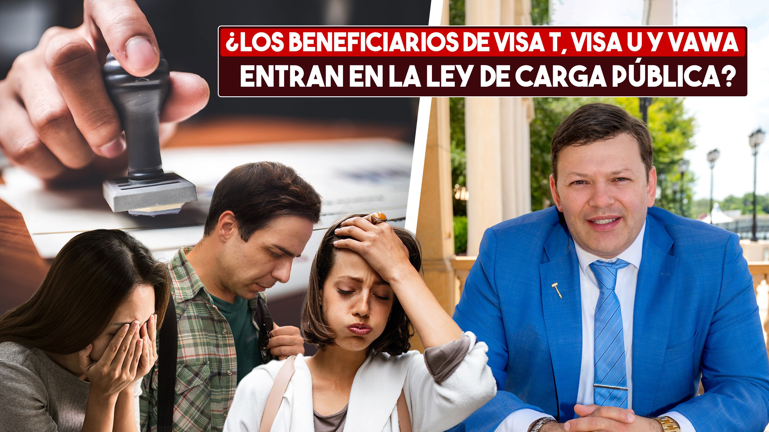 ¿Aplica la carga pública para Visa T, U y VAWA? 