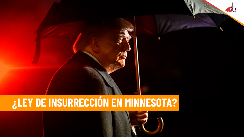 Donald Trump amenaza con invocar la Ley de Insurrección para desplegar tropas en Minnesota contra protestas por redadas ICE, enero 2026.