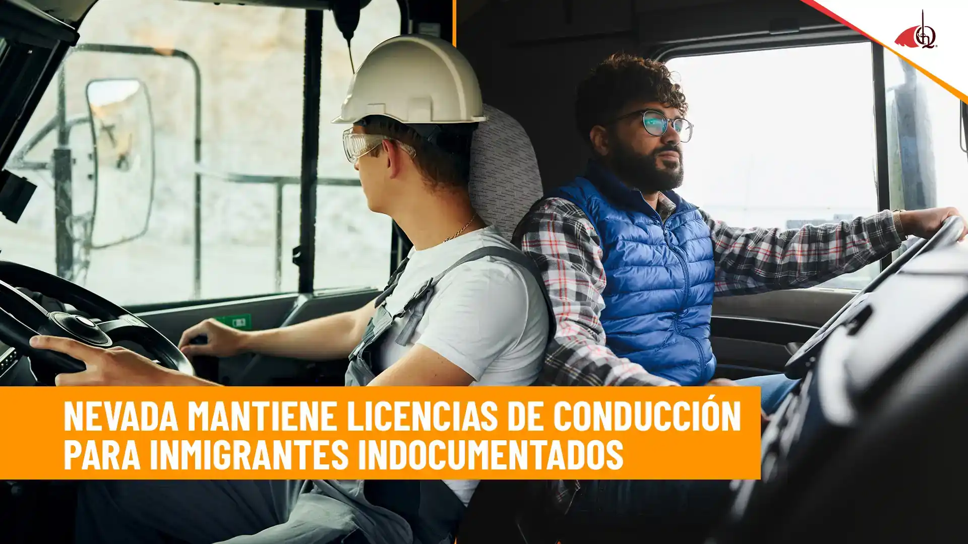 Conductores en un camión discutiendo sobre licencias en Nevada