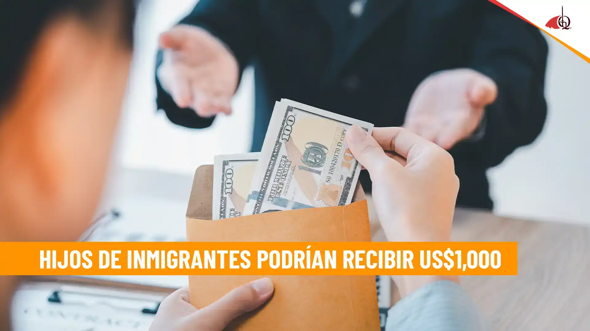 Entrega de dinero a hijos de inmigrantes