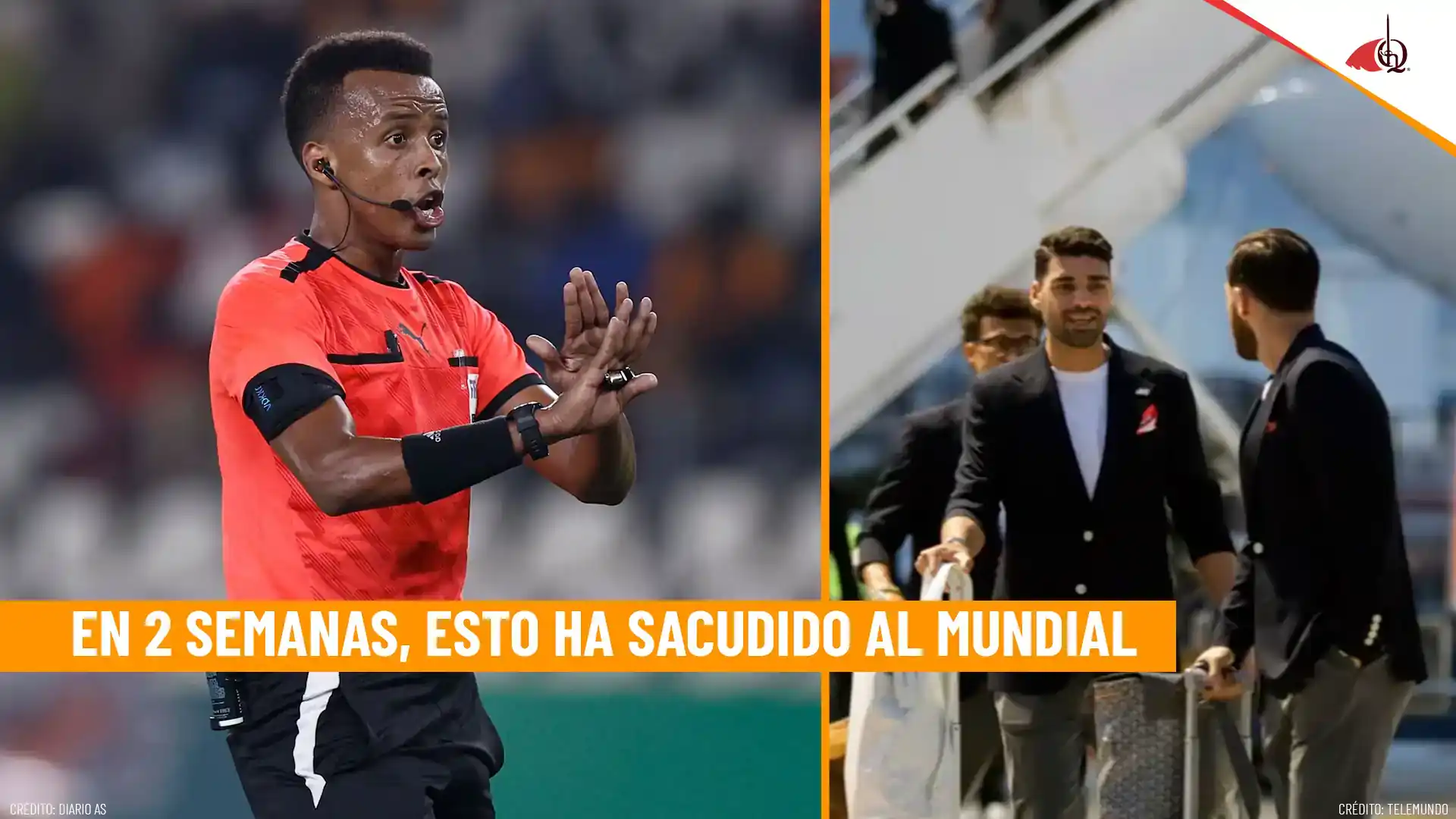 Árbitro dirigiendo un partido de fútbol