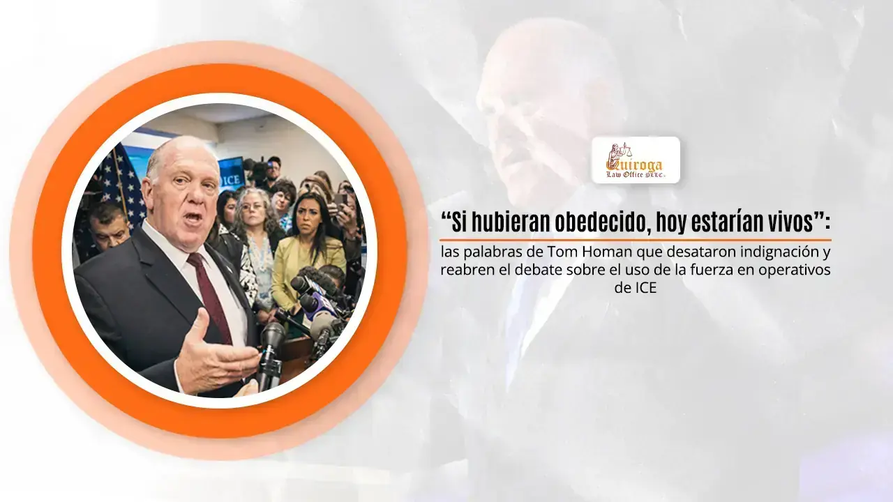 Tom Homan habla ante la prensa durante un operativo de ICE