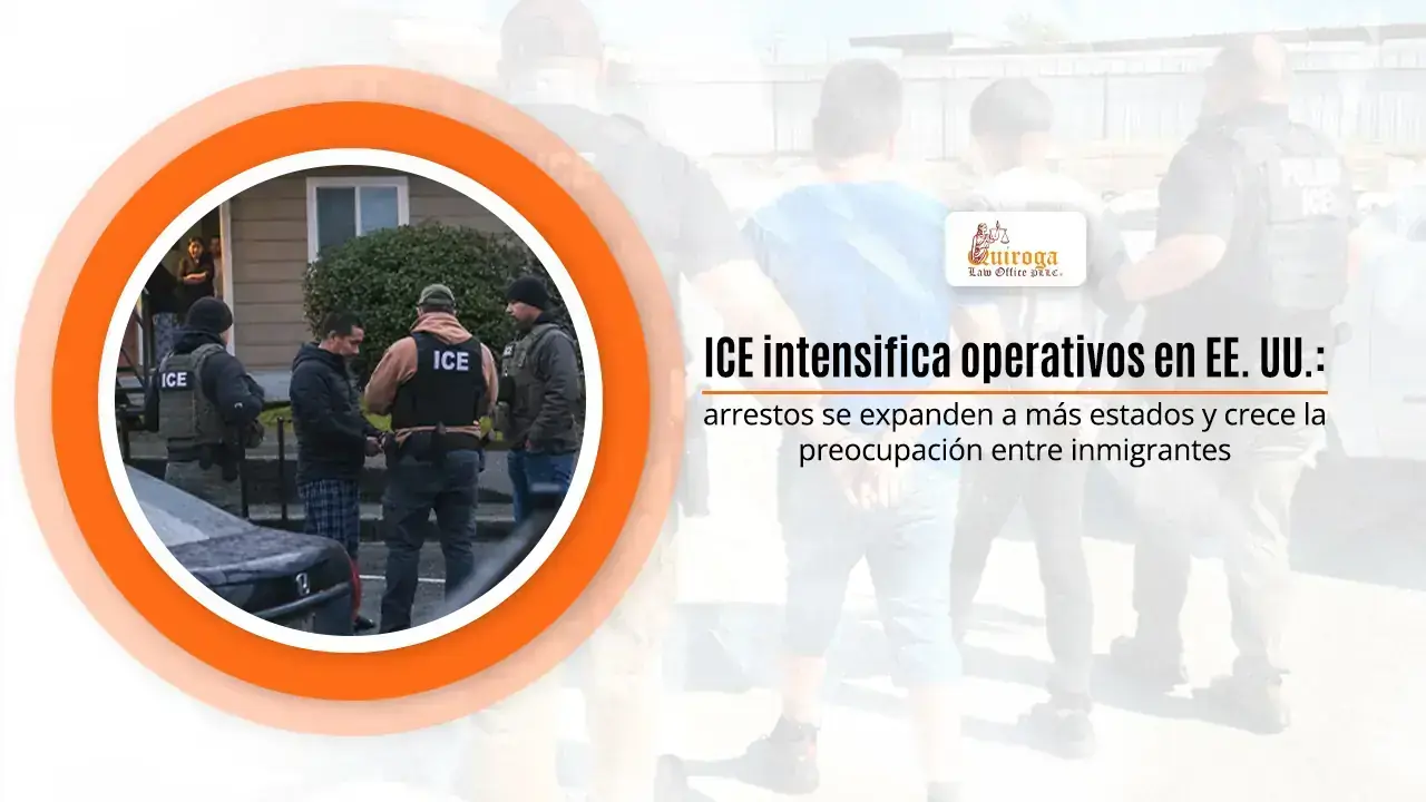 Agentes de ICE realizan un operativo y detención de inmigrantes en Estados Unidos